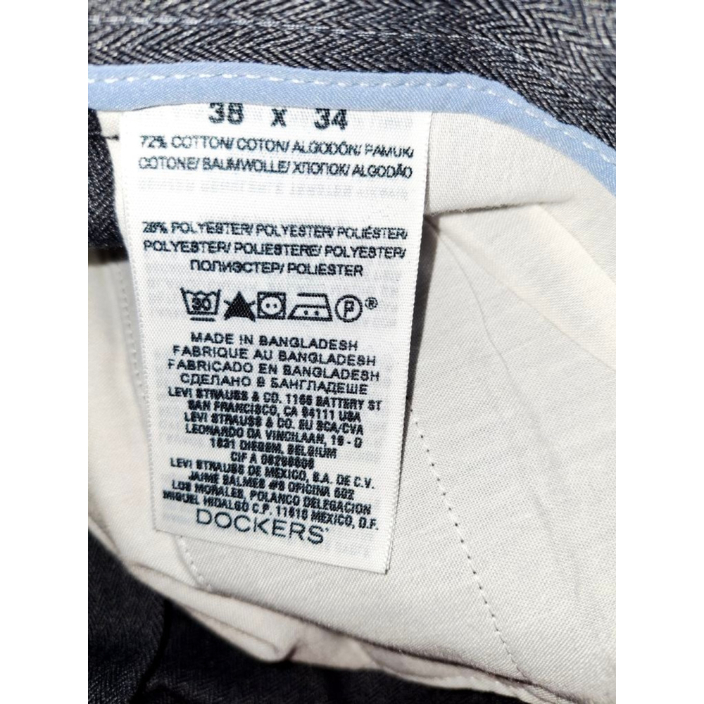 Men's Dockers Gray Signature Khaki Straight Fit Pants Waist 38/32 - Picture 4 of 4